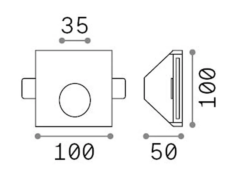 Ideal Lux WALKY-3 - Integrierter LED-Putz in Inneneinbauleuchte 1 Hellweiß 3000K