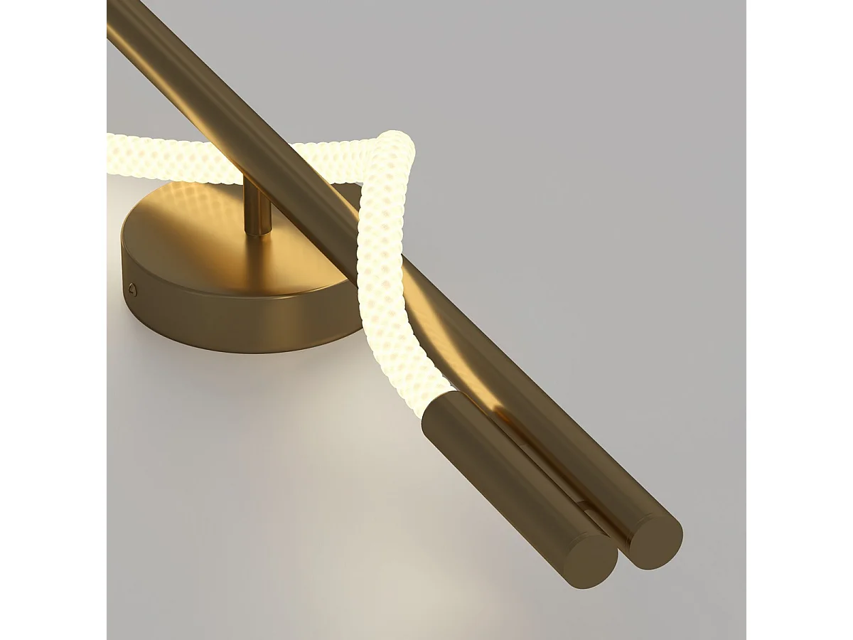 Maytoni Tau Moderne integrierte LED-Wandleuchte Gold 3000K