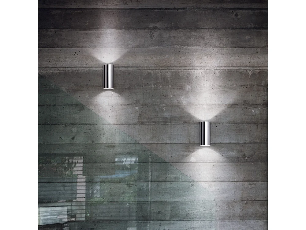 Ideal Lux Hot - Lampada da parete 2 Light Up & Down Cromo, GU10