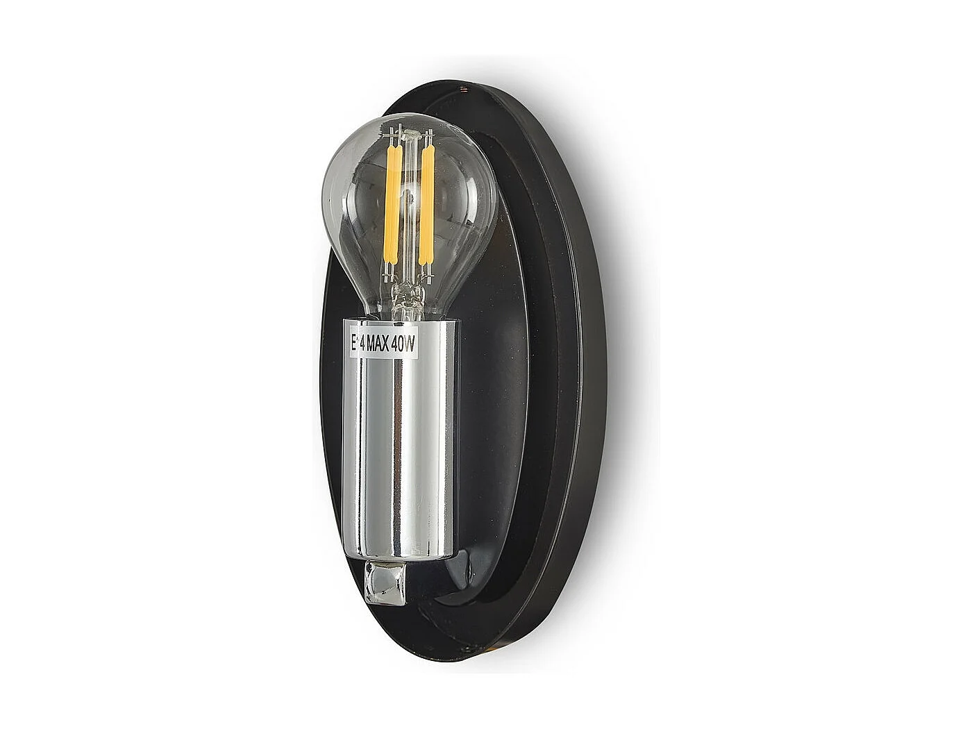 Maytoni Mabell Lámpara de pared moderna cromada, pantalla de cristal