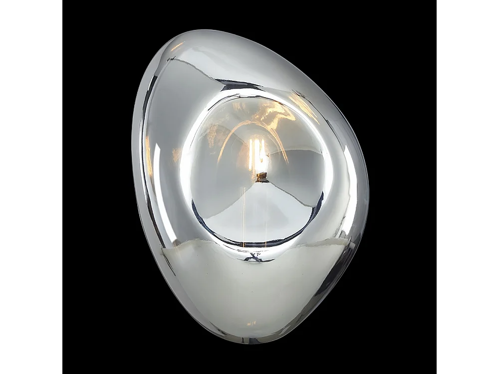 Maytoni Mabell Lampada da Parete Moderna Cromata, Paralume in Vetro