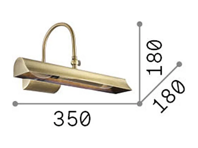 Ideal Lux Retro' Applique murale à 2 ampoules en laiton, E14