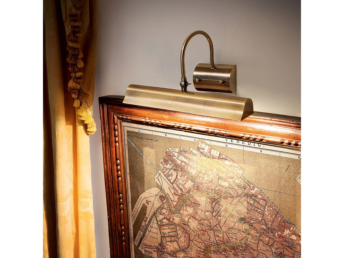 Ideal Lux Retro' - 2 Lichtbild Wandleuchte Messing, E14