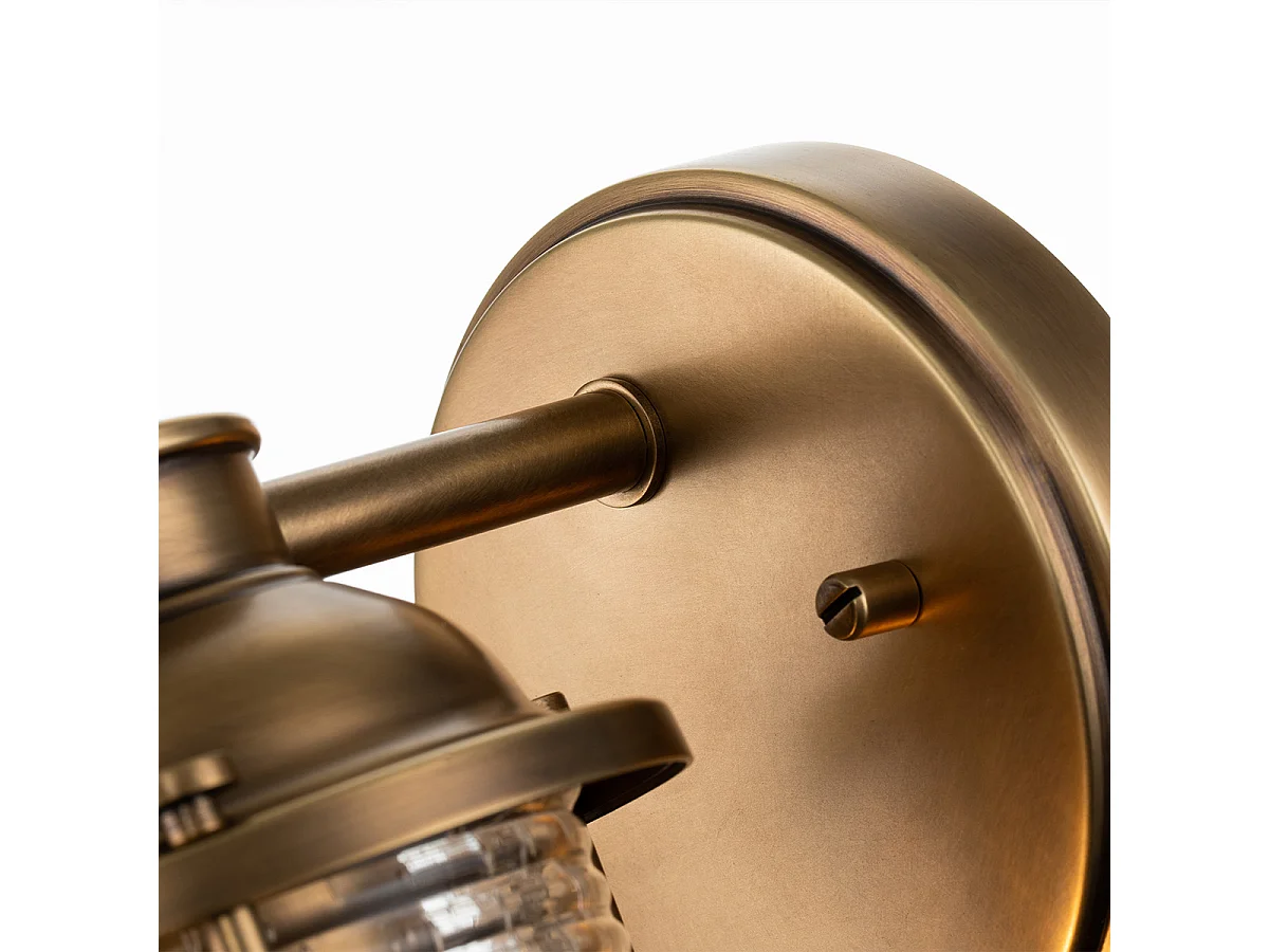 Elstead Kichler Ashland Vägglampa Naturmässing, IP44