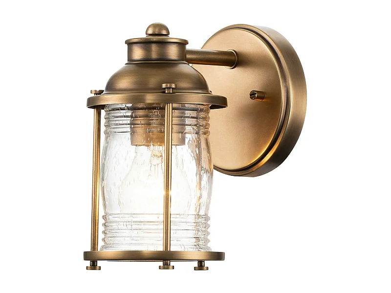 Elstead Kichler Ashland Vägglampa Naturmässing, IP44