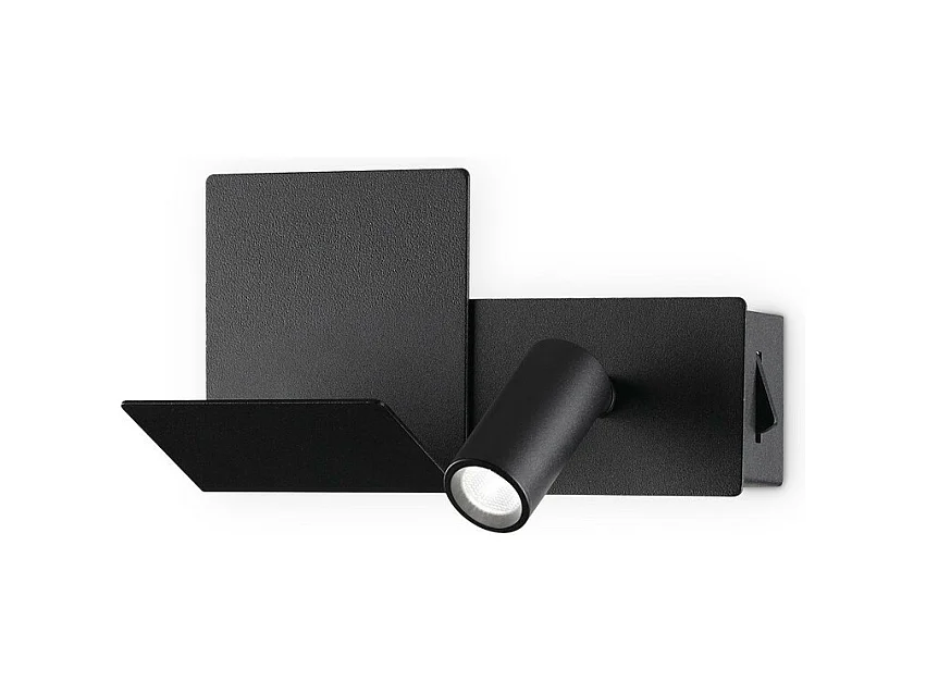 Ideal Lux KOMODO-2 LED-Leselicht Schwarz, eingebauter Schalter, 3000 K, nicht dimmbar