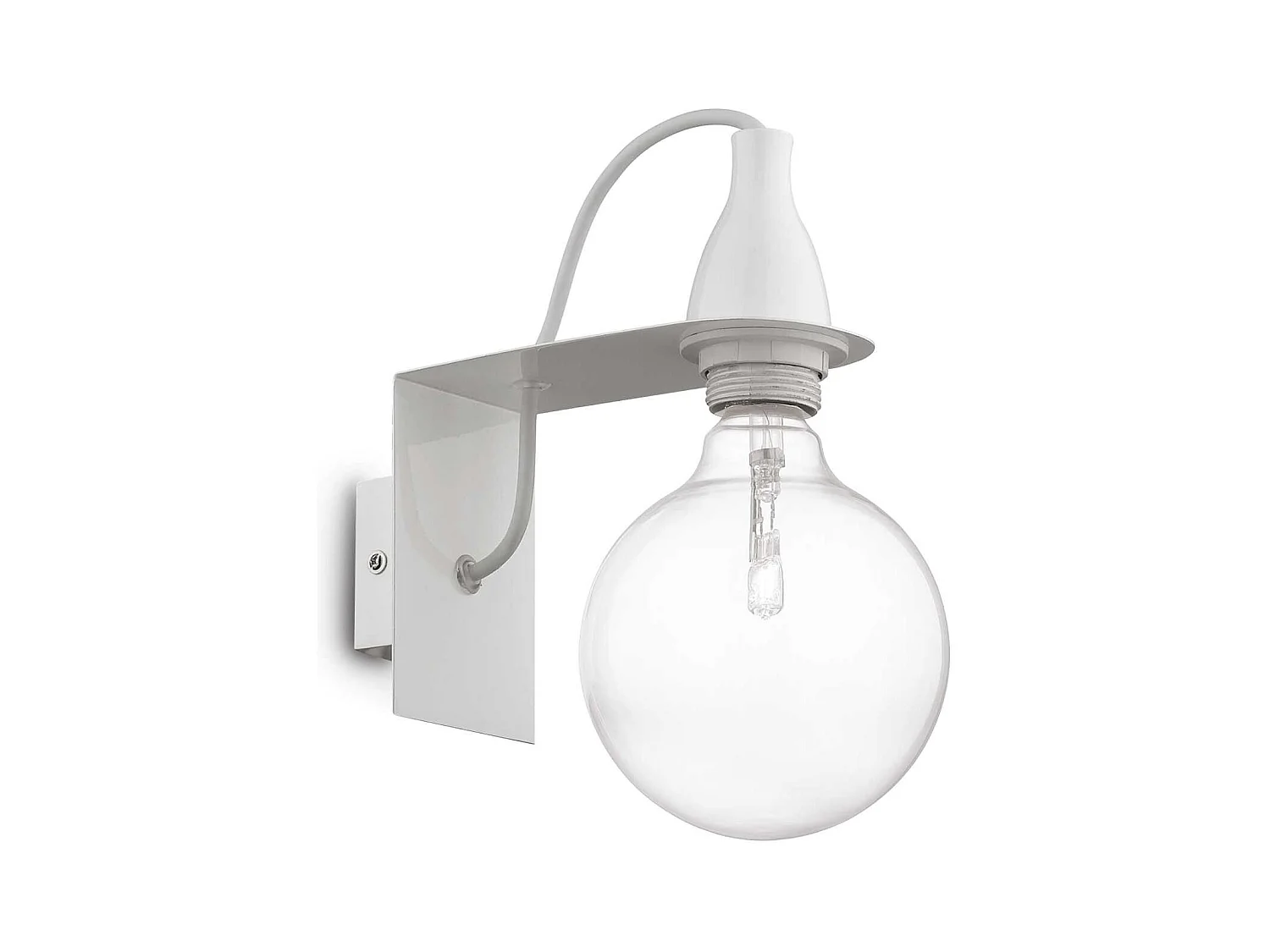 Ideal Lux Minimal - 1 Licht Wandleuchte Weiß, E27