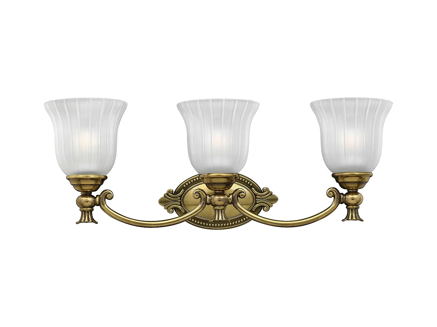 Elstead Francoise - 3 Licht Badezimmer über Spiegel Wandleuchte brüniertes Messing IP44, G9