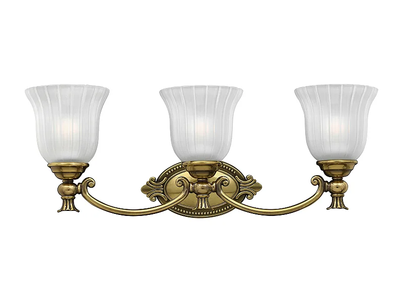 Elstead Francoise - Applique a 3 luci da bagno sopra lo specchio Ottone brunito IP44, G9