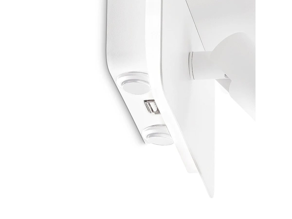 Ideal Lux PIANO Luz de lectura LED de 2 luces blanca, interruptor incorporado, 3000 K, no regulable