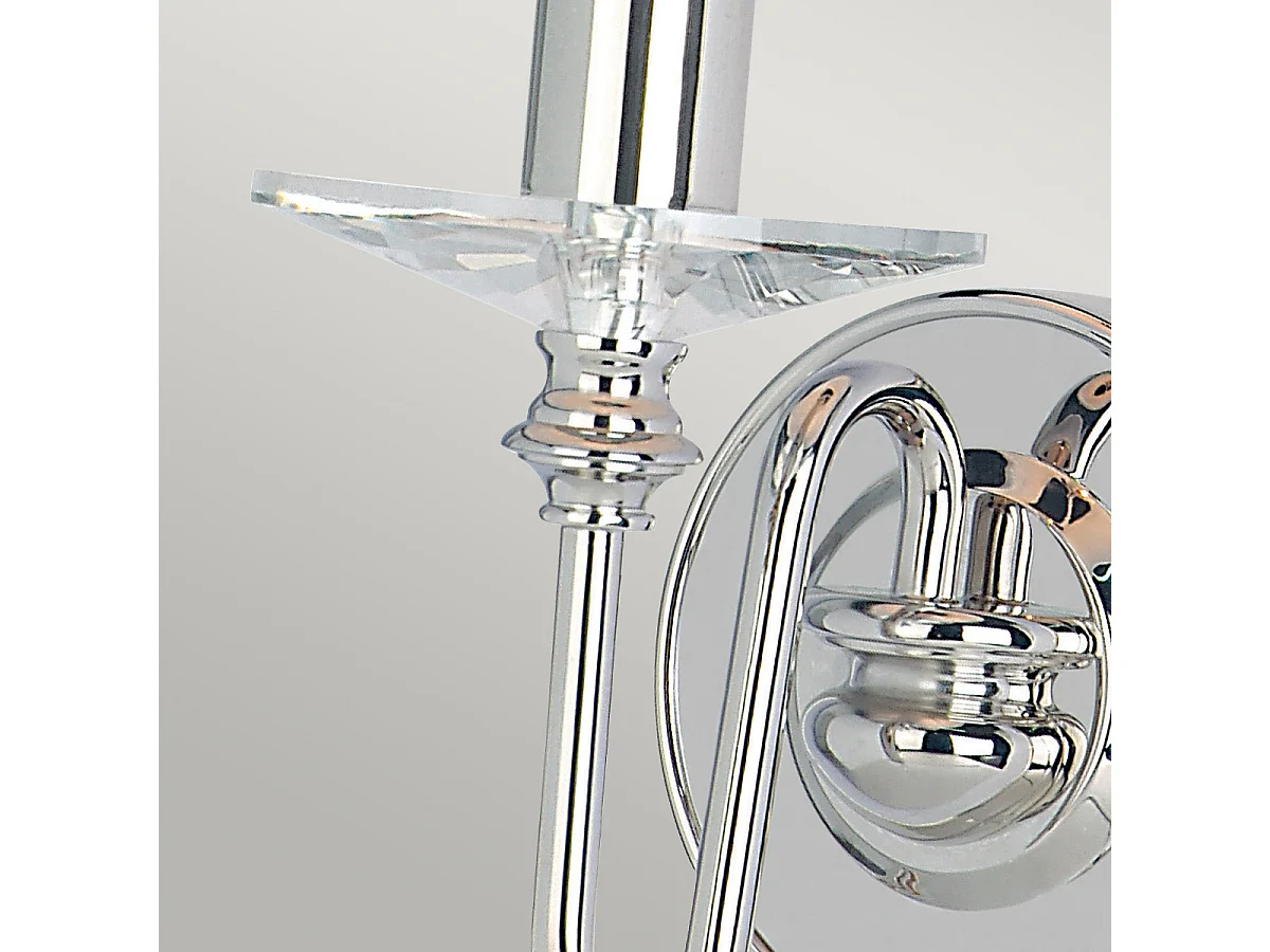 Elstead Finsbury Park 1 ljus inomhusljus vägglampa polerad nickel - skärm ingår ej, E14