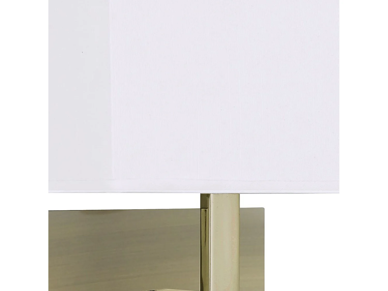 Searchlight - Applique da interno a 1 luce in ottone antico con paralume rettangolare bianco, attacco E27