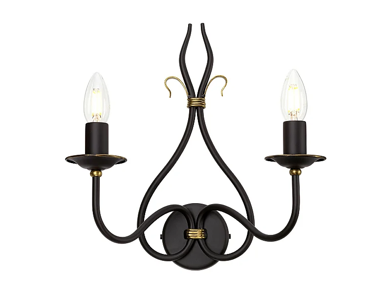 Elstead Windermere - 2 Licht Innenkerze Wandleuchte Gold, Rost, E14