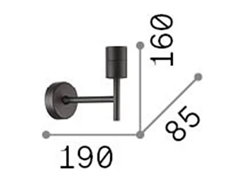 Ideal Lux SET UP Aplique Latón Sin Pantalla