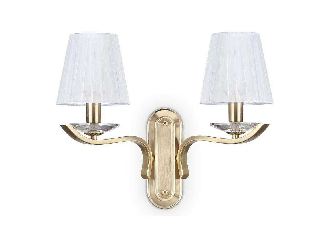 Ideal Lux Pegaso - 2 Licht Kerze Wandleuchte Satin Messing