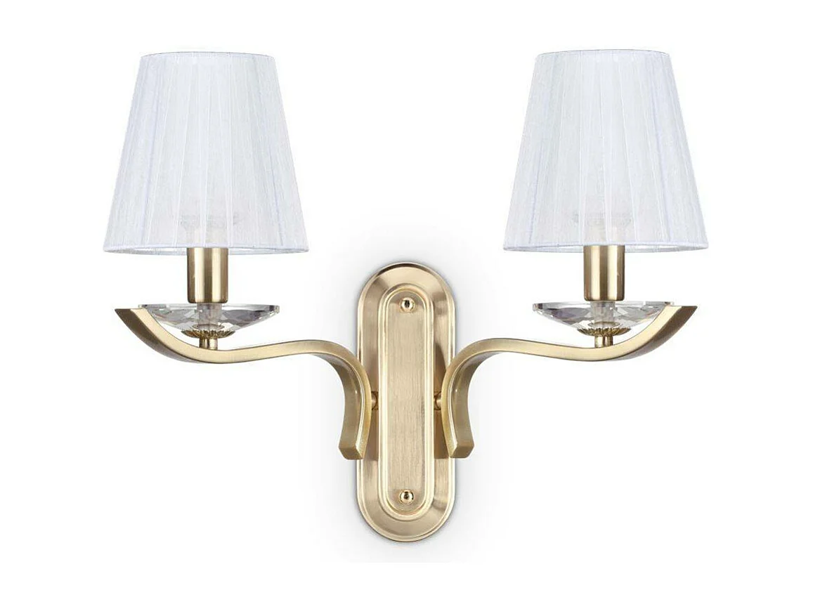 Ideal Lux Pegaso - Lámpara de pared con 2 velas de latón satinado