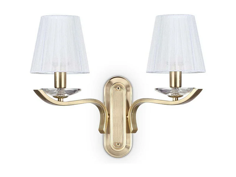 Ideal Lux Pegaso - Lámpara de pared con 2 velas de latón satinado