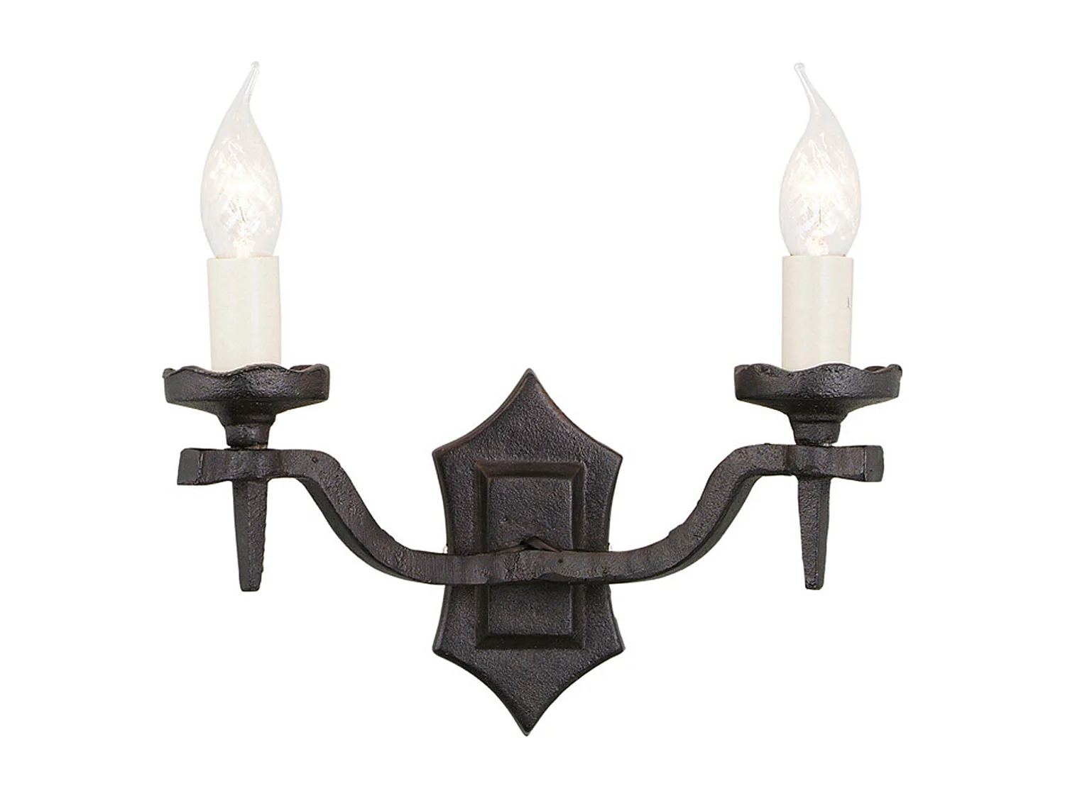 Elstead Rectory - 2 licht Indoor Candle Wandleuchte Schwarz, E14
