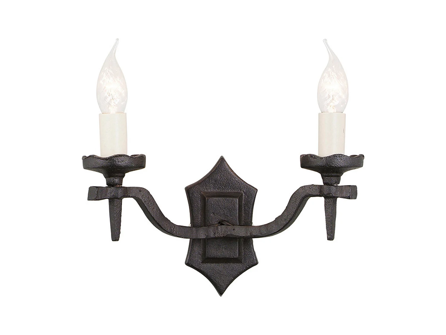 Elstead Rectory - 2 licht Indoor Candle Wandleuchte Schwarz, E14