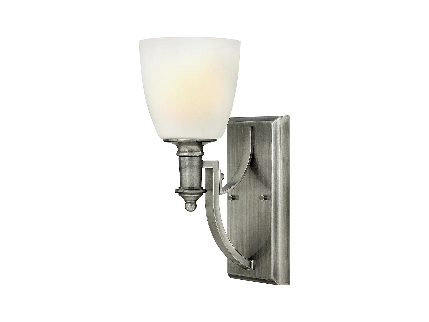 Elstead Truman - Paralume in vetro nichel antico con 1 applique da parete, E27