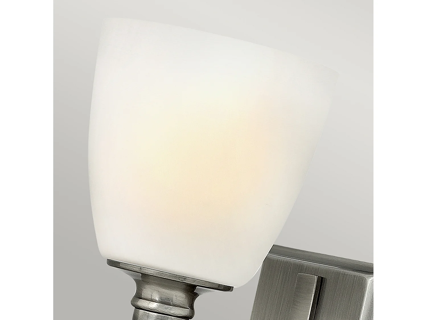 Elstead Truman - 1 Licht Wandleuchte Antik Nickel Glasschirm, E27