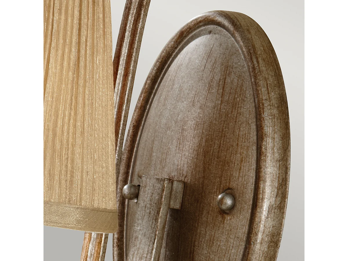 Elstead Abbey - 1 Licht Innenkerze Wandleuchte Silber Sand mit Schatten, E14