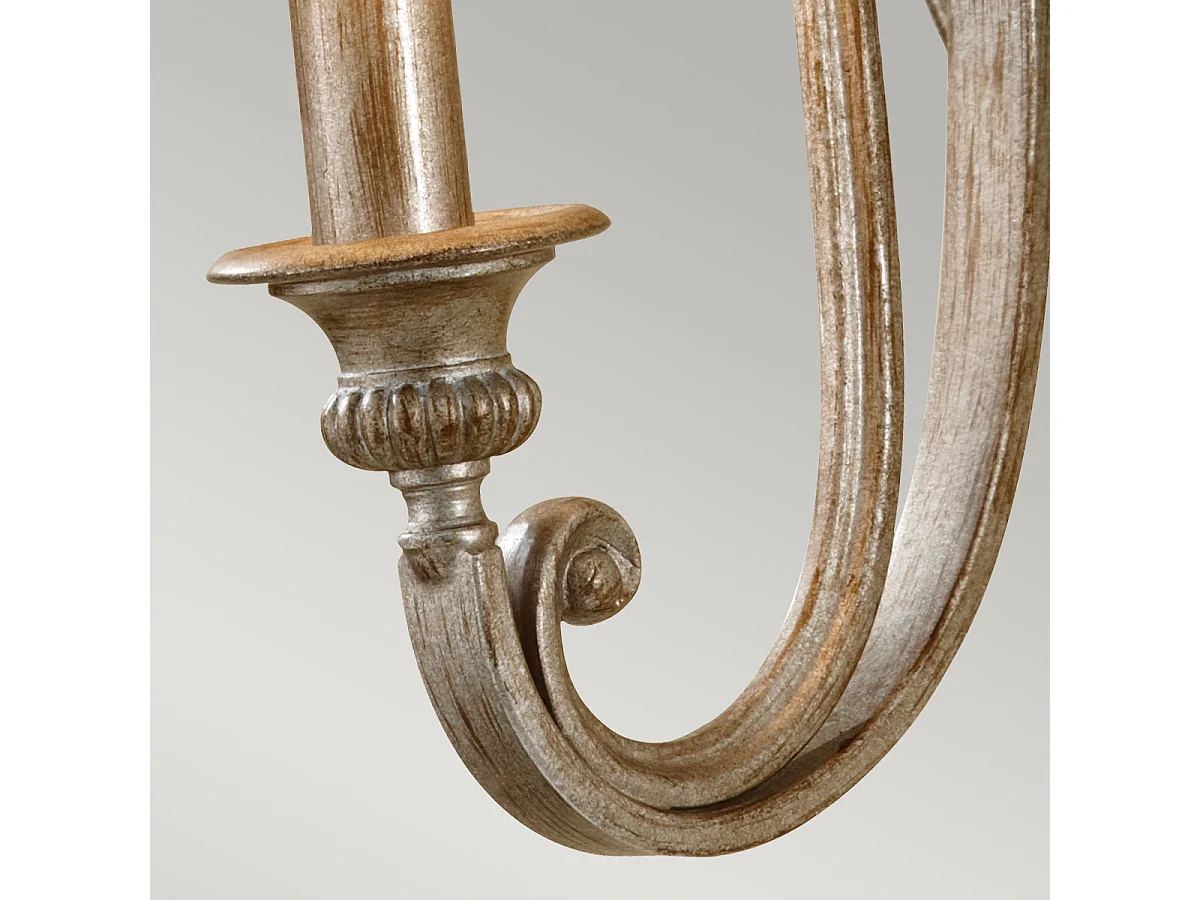 Elstead Abbey - 1 Licht Innenkerze Wandleuchte Silber Sand mit Schatten, E14