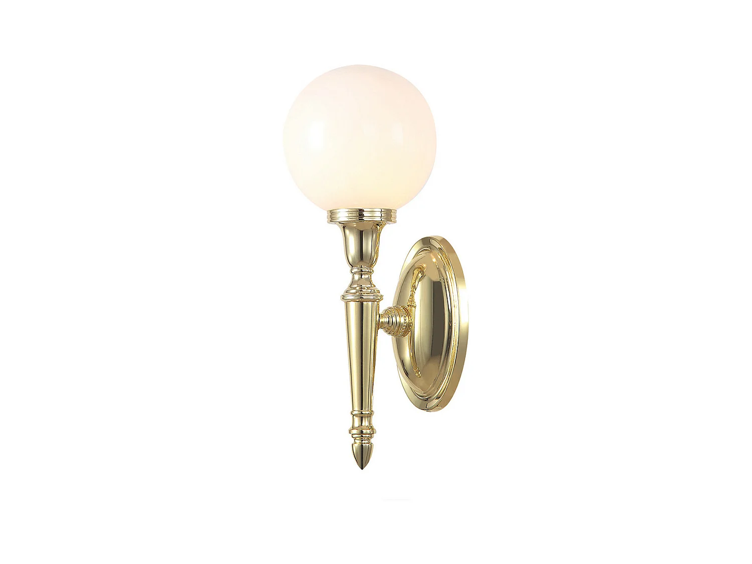 Elstead Dryden - 1 Licht Badezimmer Wandleuchte aus poliertem Messing IP44, G9