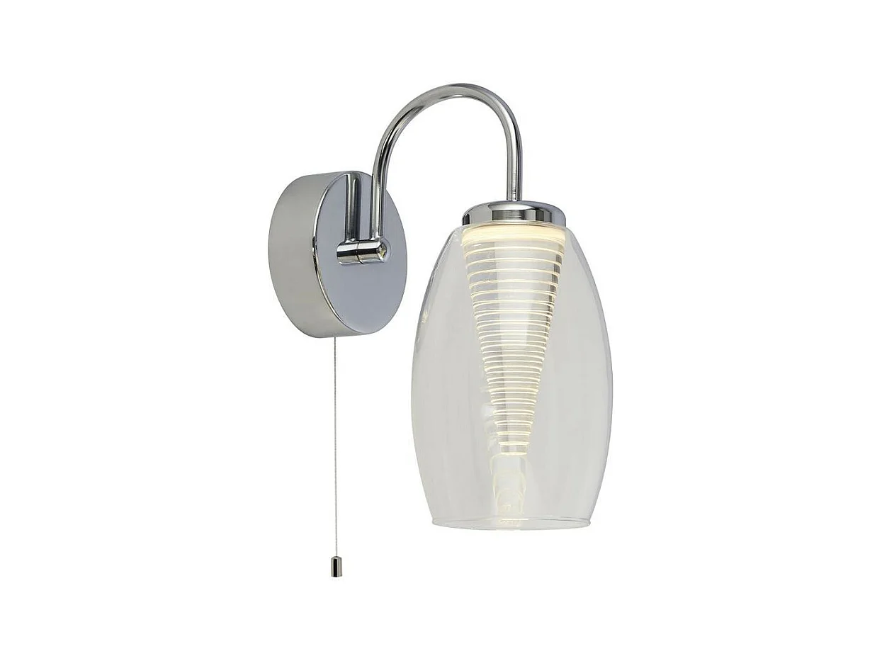 Searchlight Cyclone Applique 1 Luce, Vetro Trasparente 3000K