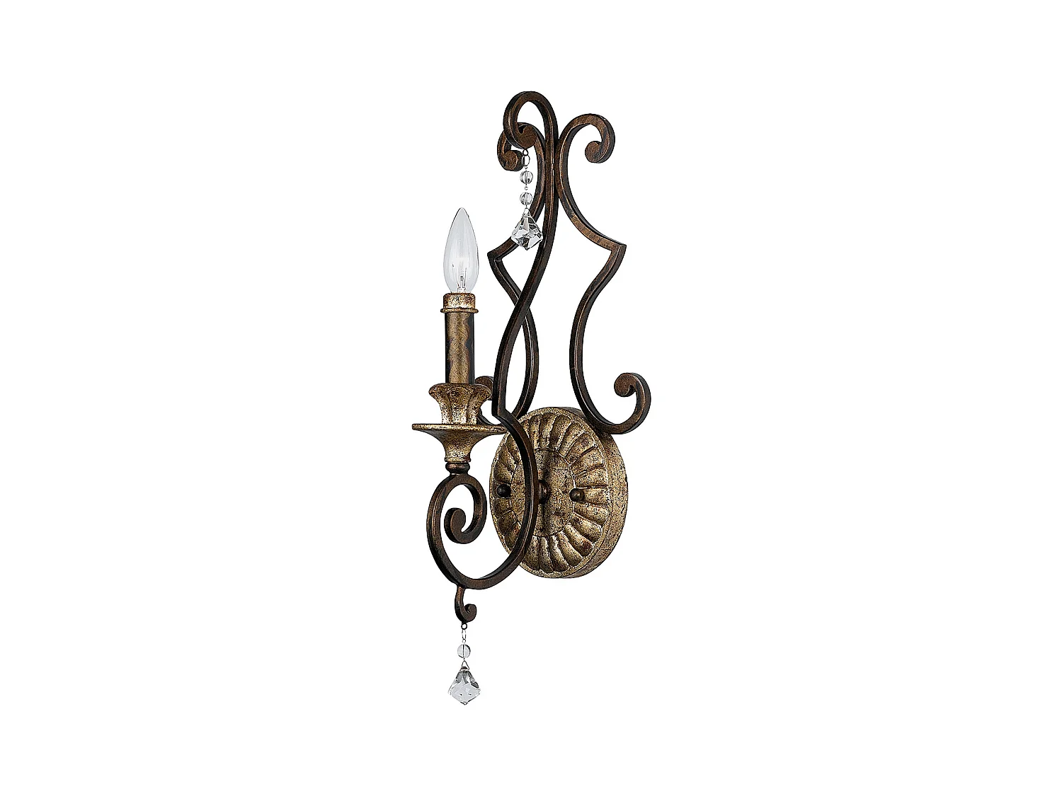Elstead Marquette - 1 Licht Innenkerze Wandleuchte Antik Bronze, E14