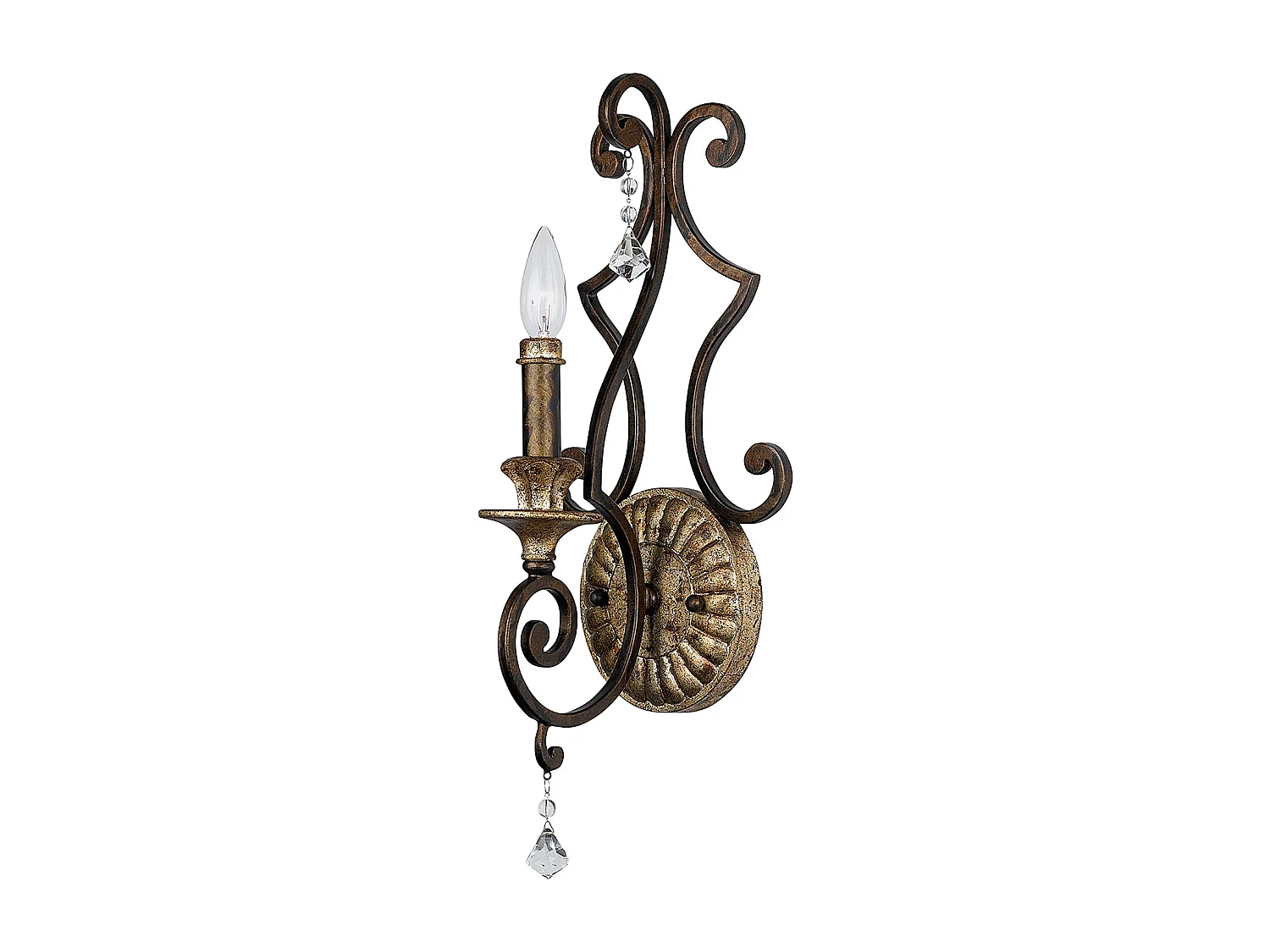 Elstead Marquette - 1 Licht Innenkerze Wandleuchte Antik Bronze, E14