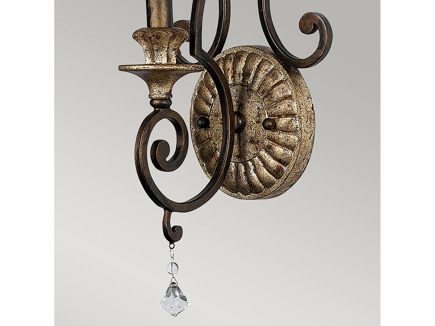 Elstead Marquette - 1 Licht Innenkerze Wandleuchte Antik Bronze, E14