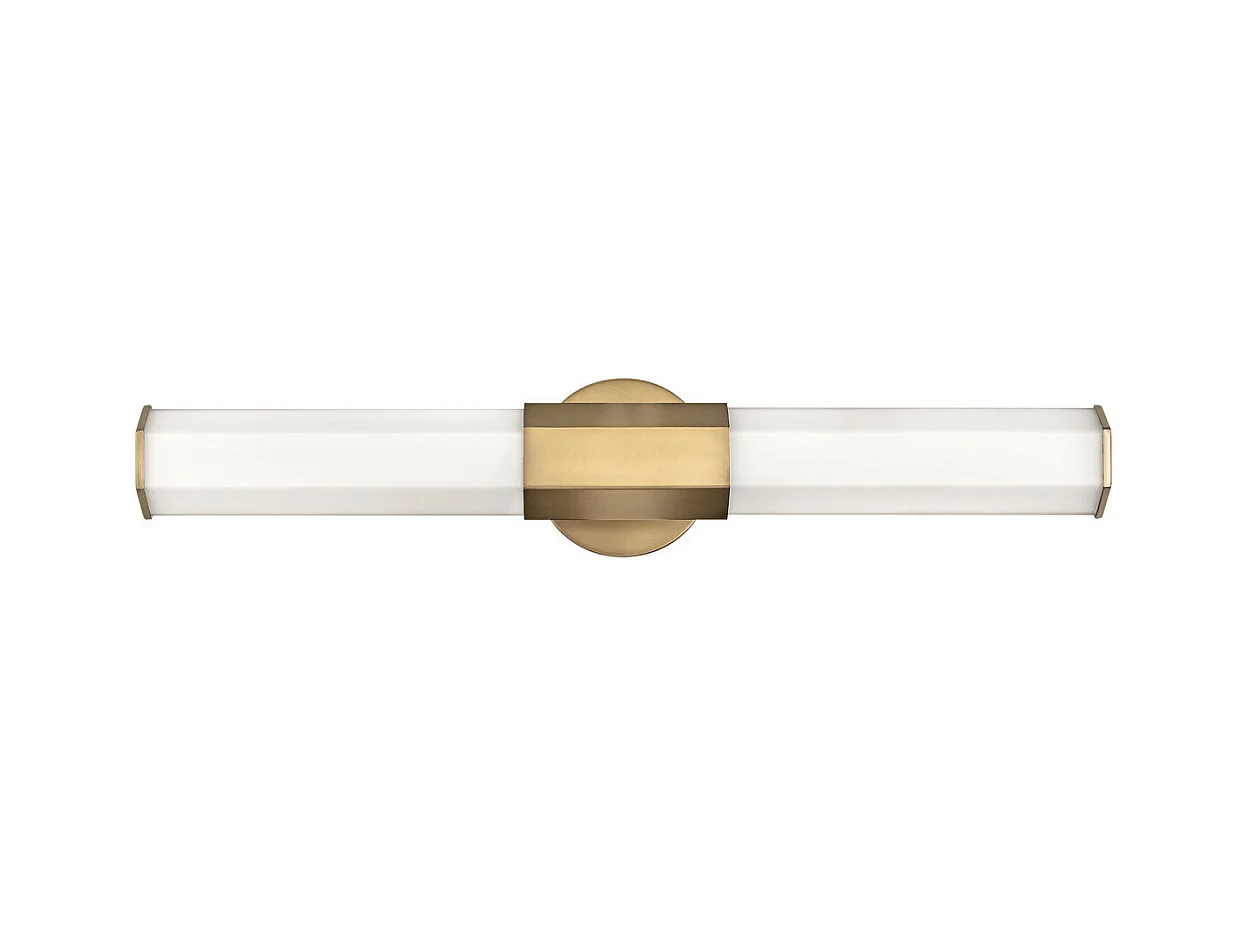 Elstead Hinkley Facet Integrierte LED Badezimmer Wandleuchte Heritage Messing, 3000K, IP44