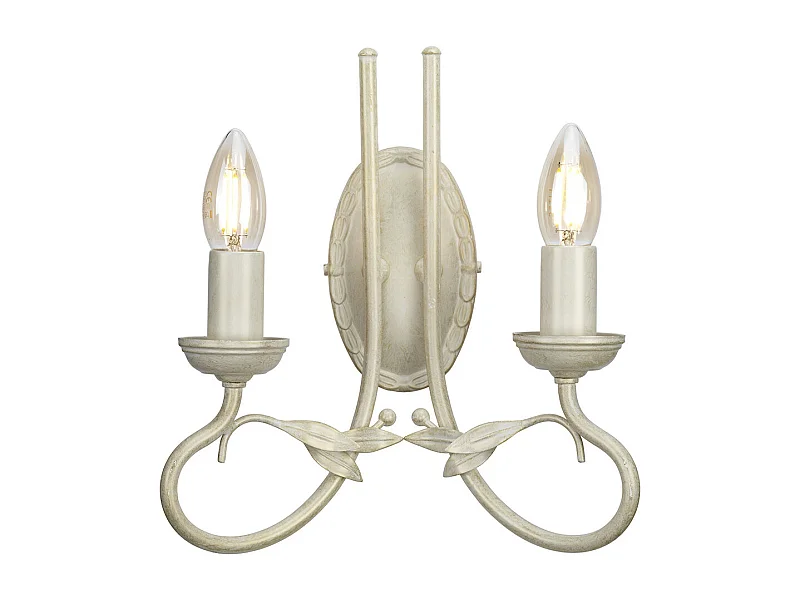 Elstead Olivia 2 ljus inomhusljus vägglampa guld, elfenben, E14