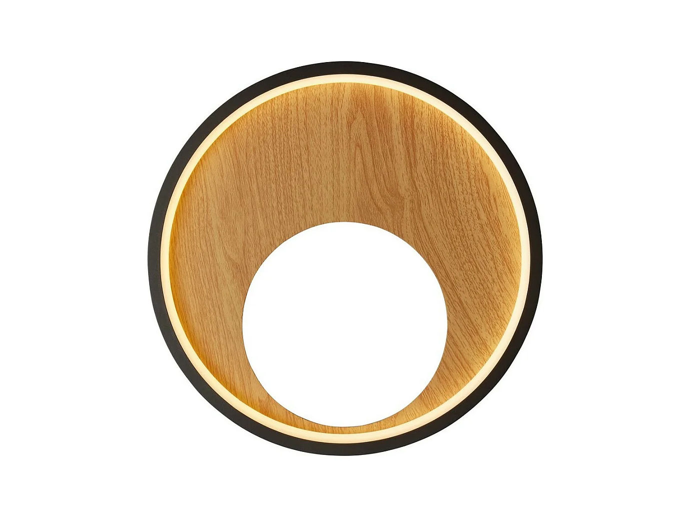 Searchlicht Curio Wandleuchte Schwarz, Holz