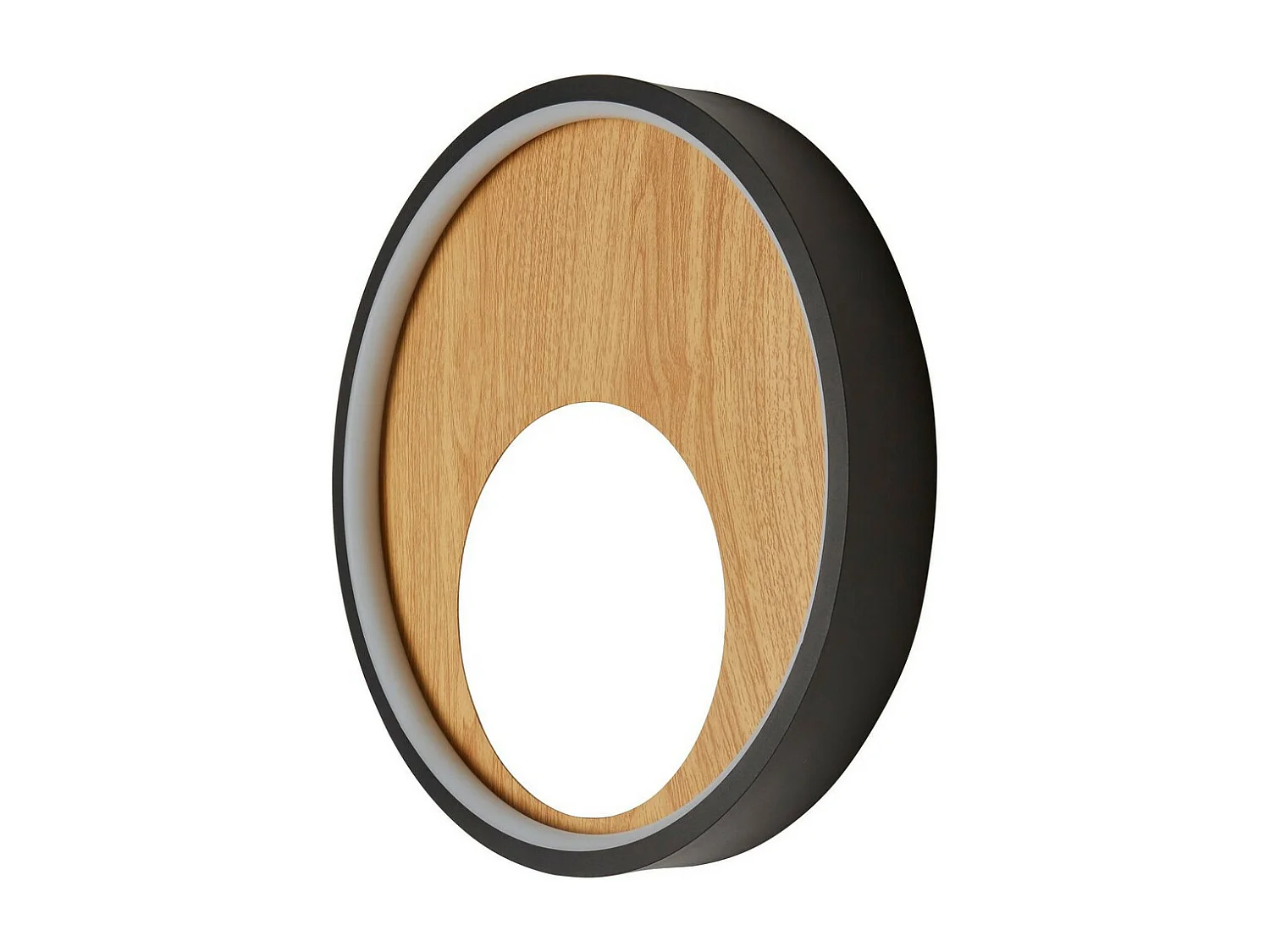 Searchlicht Curio Wandleuchte Schwarz, Holz