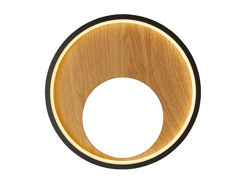 Searchlicht Curio Wandleuchte Schwarz, Holz