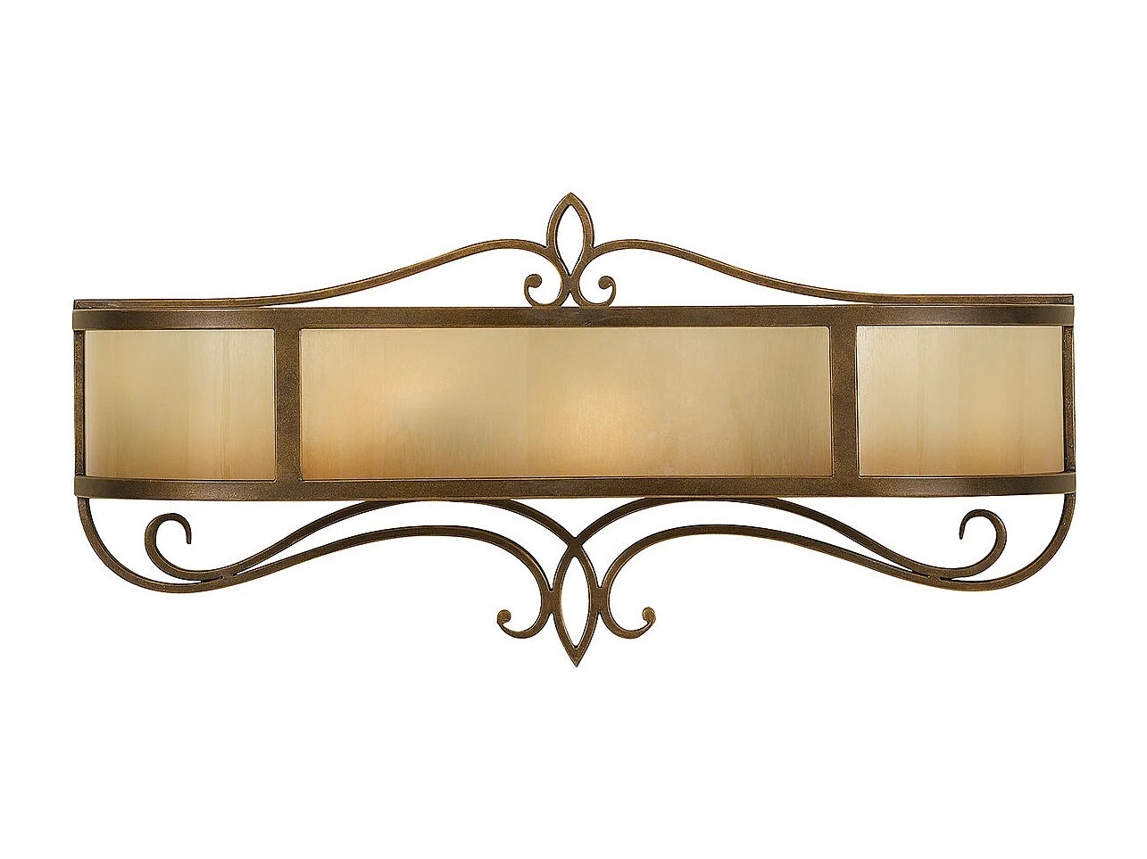 Elstead Justine - 2 Licht Innenwandleuchte Bronze mit Eichenglas, E14