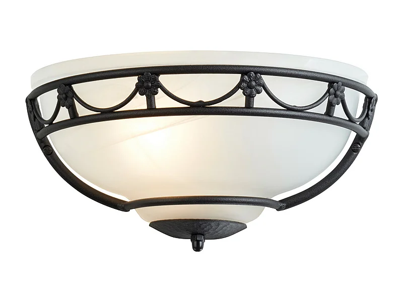 Elstead Carisbrooke 1 Light Indoor Wall Uplighters Svart, E27