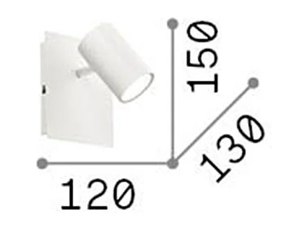 Ideal Lux Spot - 1 luz de pared, blanco