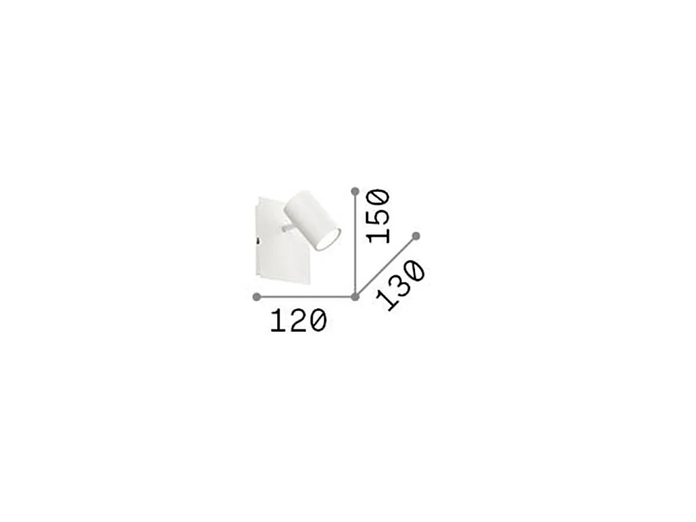 Ideal Lux Spot Applique Murale 1 Lumière Blanc