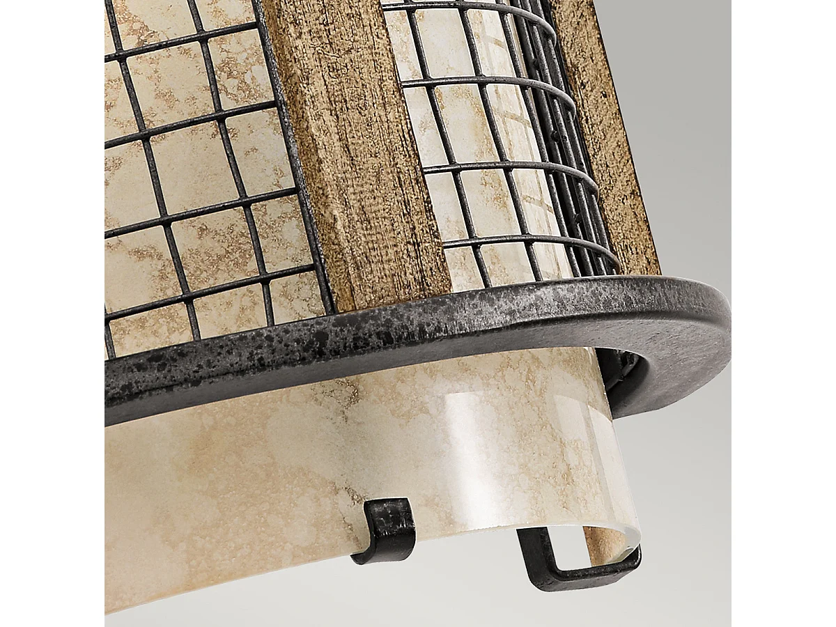 Elstead Ahrendale 1 ljus inomhusvägglampa meshjärn, E14