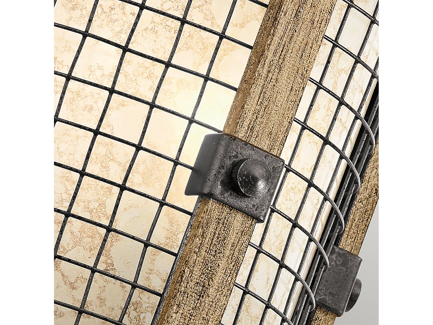 Elstead Ahrendale 1 ljus inomhusvägglampa meshjärn, E14