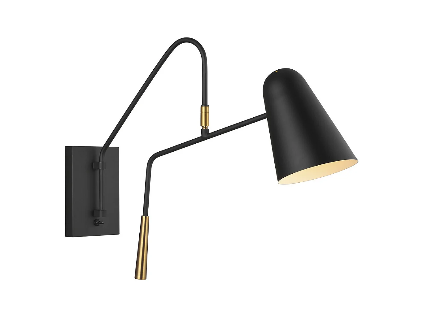 Elstead Simon 1 Licht Wandleuchte, Midnight Black, E27