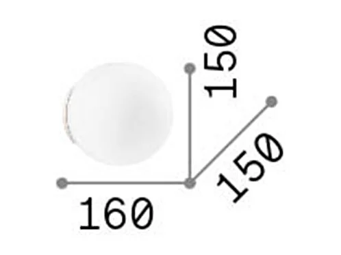 Ideal Lux Mapa Bianco - Applique da interno a 1 luce bianca, G9