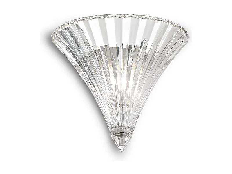 Ideal Lux Santa - 1 encendedor de pared para interiores claro transparente con vidrio pequeño, E14