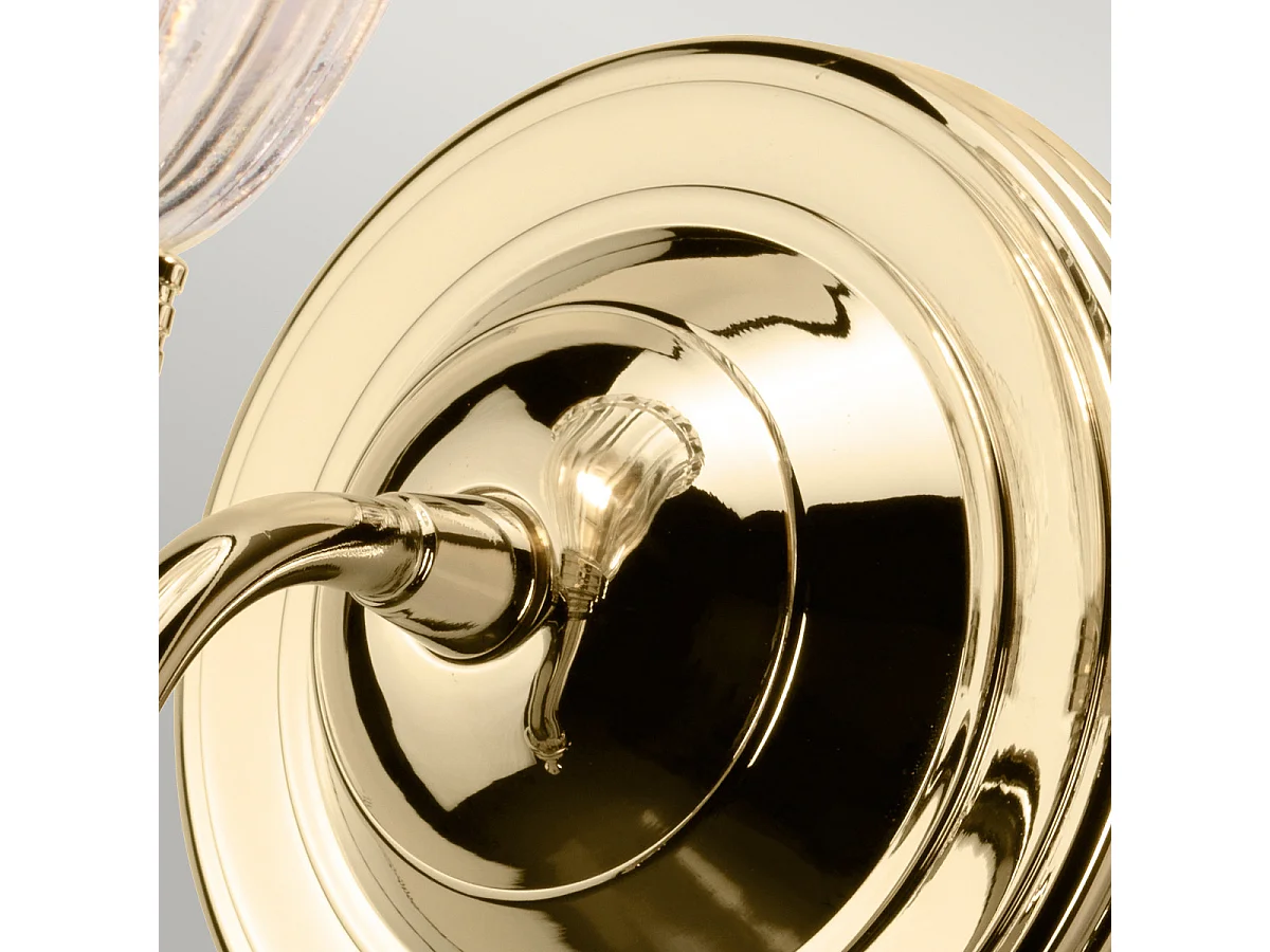 Elstead Carroll - 1 Licht Badezimmer Wandleuchte aus poliertem Messing IP44, G9