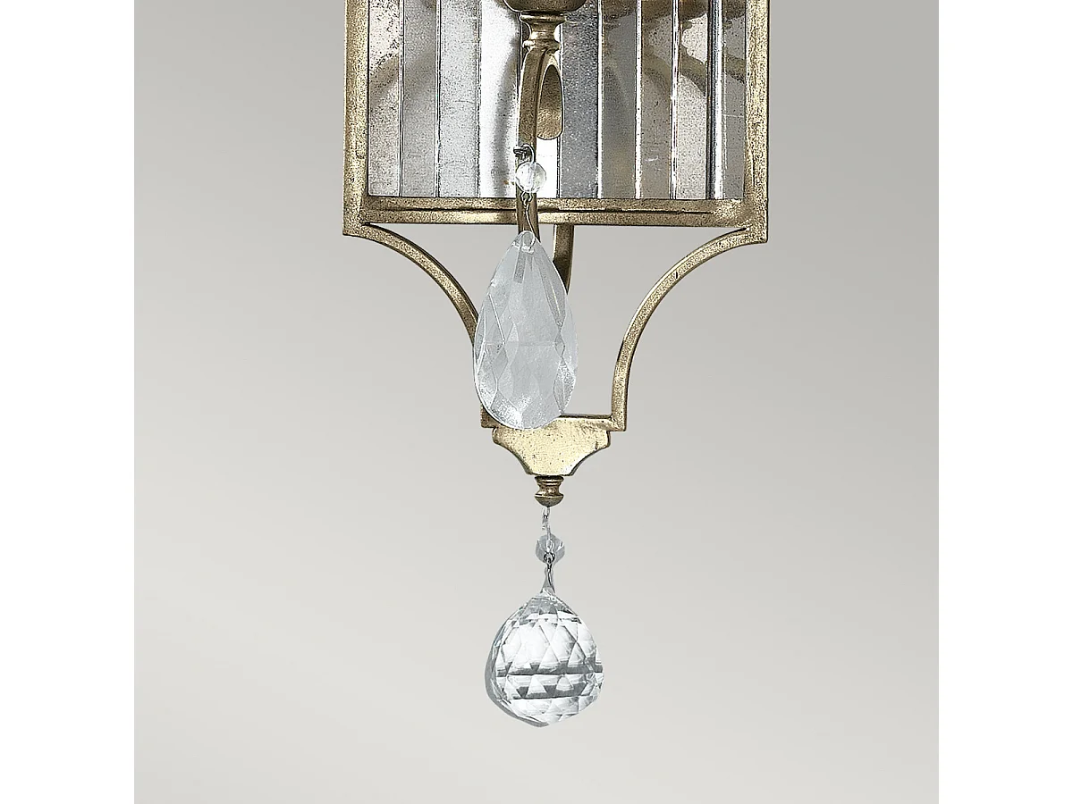 Elstead Gianna - 1 Licht Innenkerze Wandleuchte Silber, E14