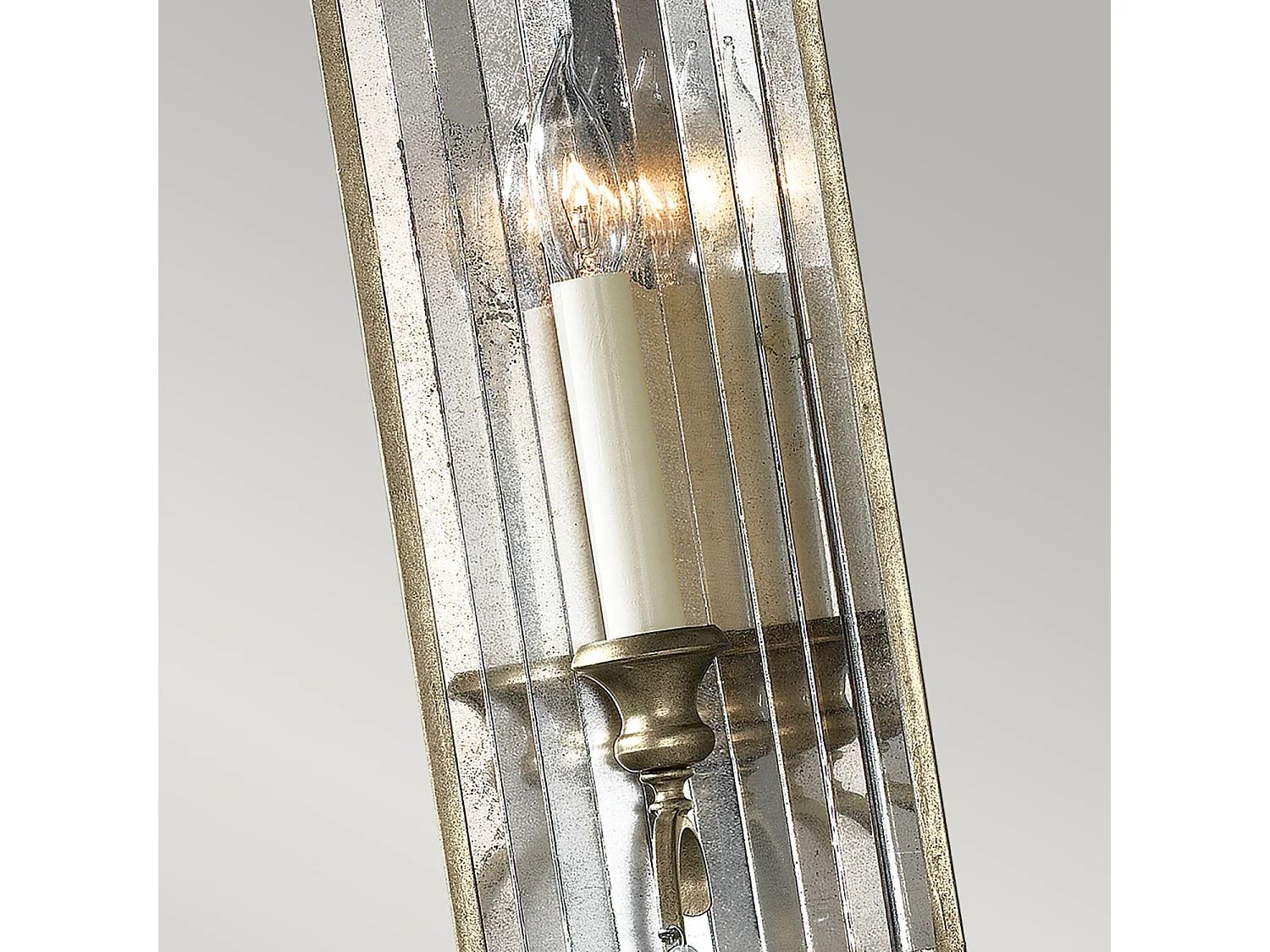 Elstead Gianna - 1 Licht Innenkerze Wandleuchte Silber, E14