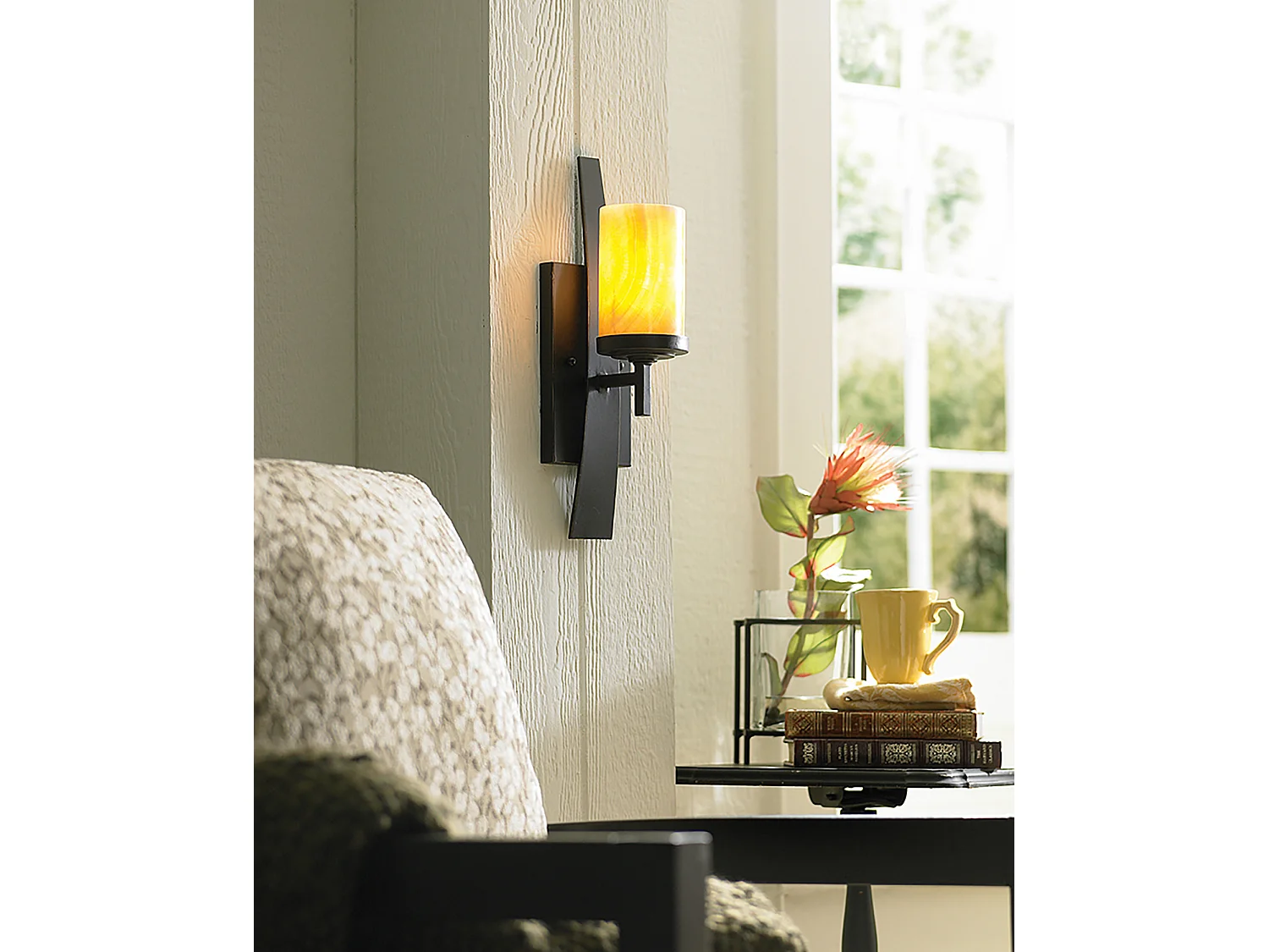 Elstead Kyle - Applique da interno a 1 luce con candela in bronzo imperiale, attacco E27